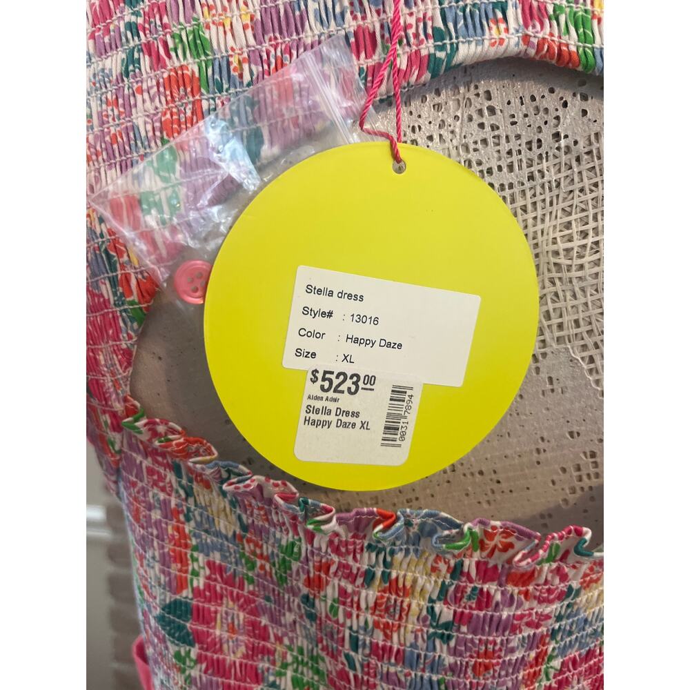 NWT Alden Adair Stella Dress - Happy Daze Sz XL Sold in high end boutiques. - Picture 4 of 11
